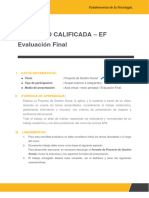 EF Evaluación Final Indicaciones - Fundamentos de Psicología PDF