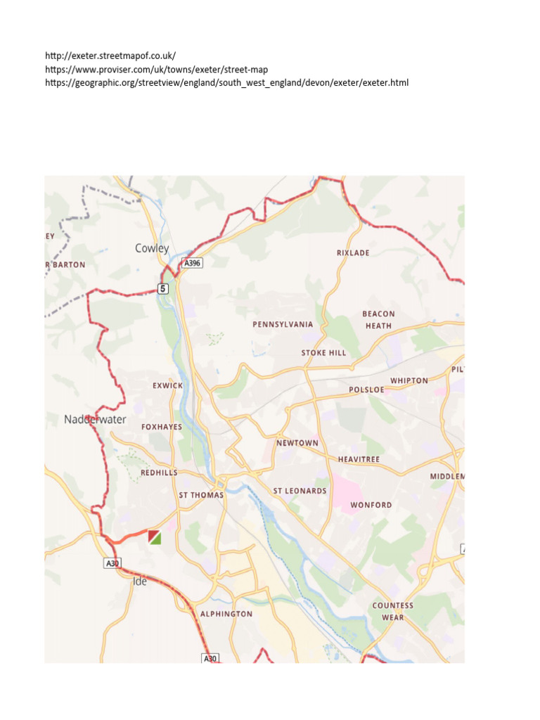 Exeter Street Map Overview | PDF