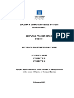 AUTOMATIC PLANT WATERING SYSTEM Final Year Report