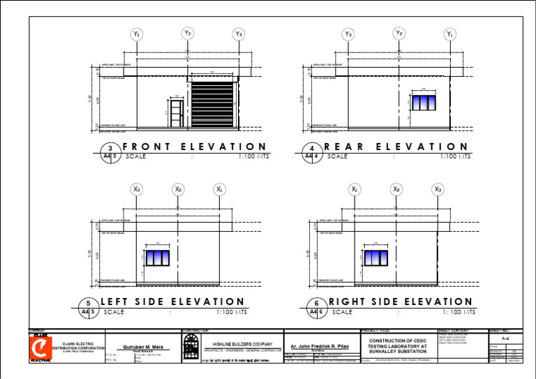 Elevation Drawings for CEDC Laboratory | PDF
