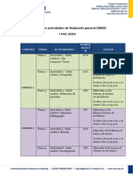 Calendario de Actividades de Redacción General (0800) - I PAC 2024