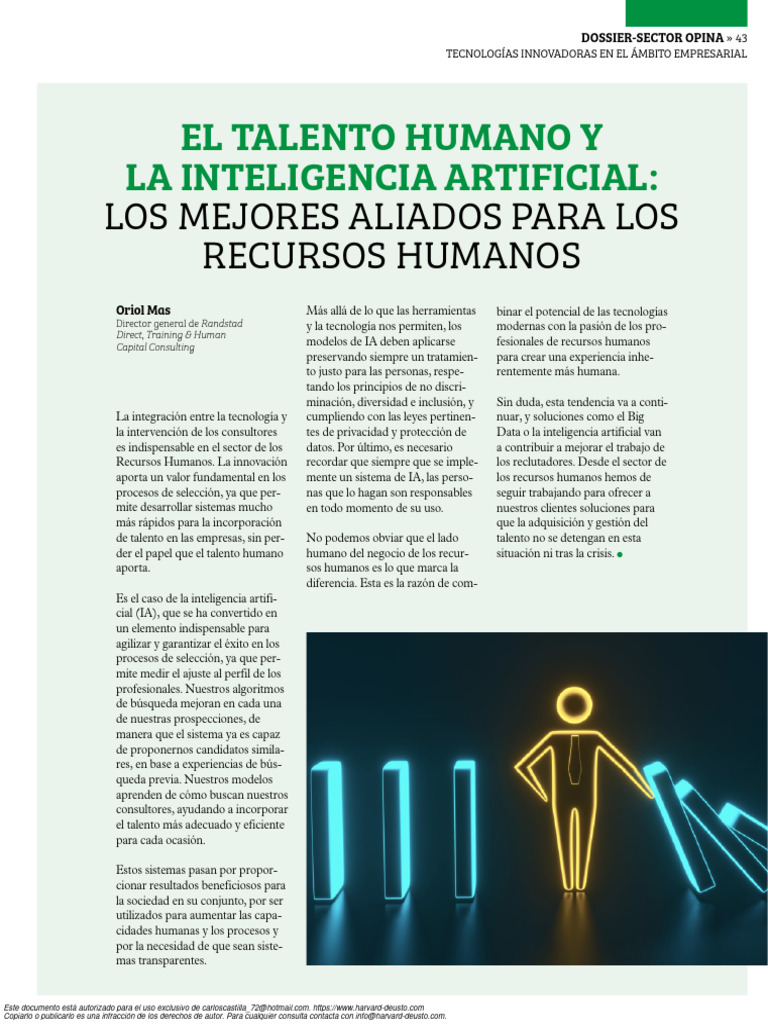 IA y Talento Humano en Recursos Humanos | PDF | Inteligencia artificial ...