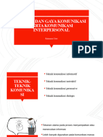 Pert 13 Teknik - Gaya - Komunikasi Interpersonal