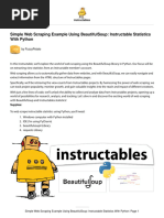 Simple Web Scraping Example Using BeautifulSoup in