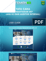 Tata Cara: Pendaftaran SKP (Ahli K3 Dan Auditor Internal)