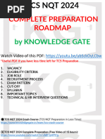 TCS NQT Roadmap 2024 by Knowledge Gate