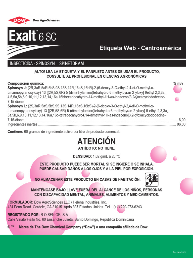 Exalt 6 SC - Cam - Etiqueta Web - Nov 05 2021 | PDF | Agua | Berenjena
