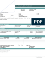 General Employment Application Template