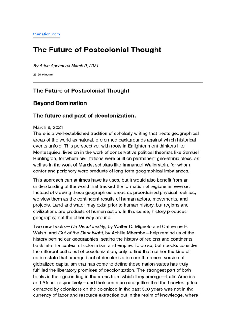 appadurai-2021-the-future-of-postcolonial-thought-pdf