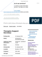 Therapies Support Secretary