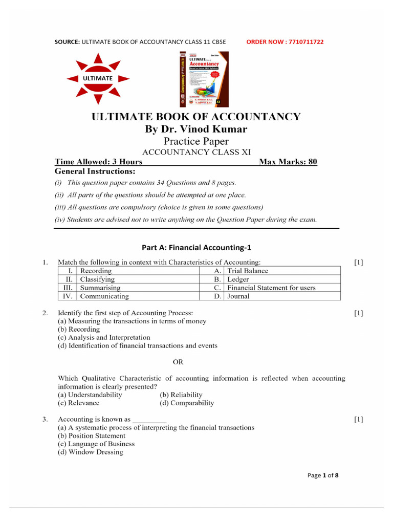 Paper Accountancy 11th - 23 | PDF