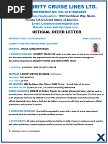 Celebrity Cruise Lines LTD