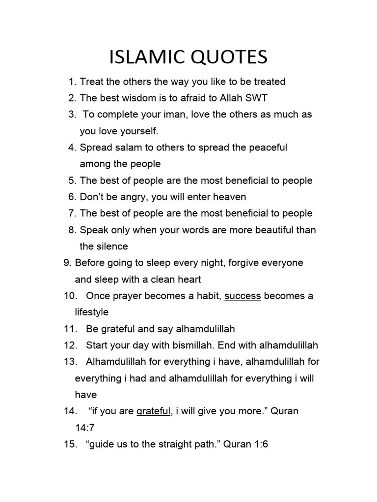 Islamic Quotes | PDF | Career \u0026 Growth, image size:768x1024