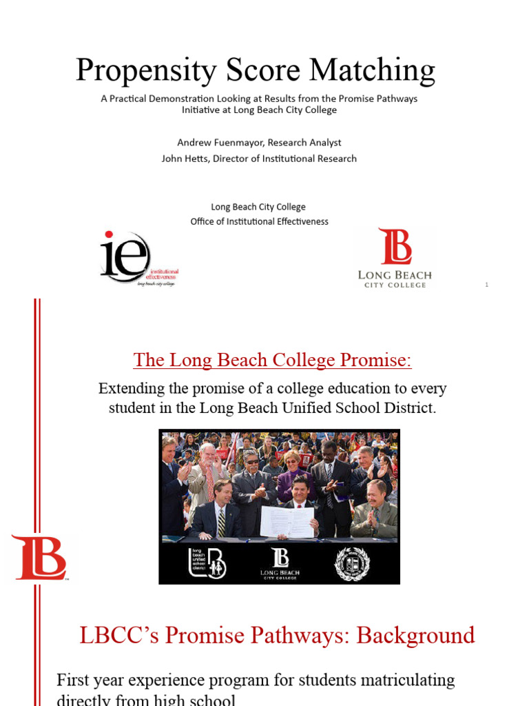 Propensity Score Matching in Education | PDF | Logistic Regression ...