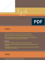 Lecture 3 - Biochemistry - Lipids