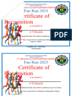 Certificate Fun Run Alumni