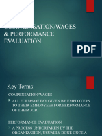 Compensation Wages & Perforance Evaluation