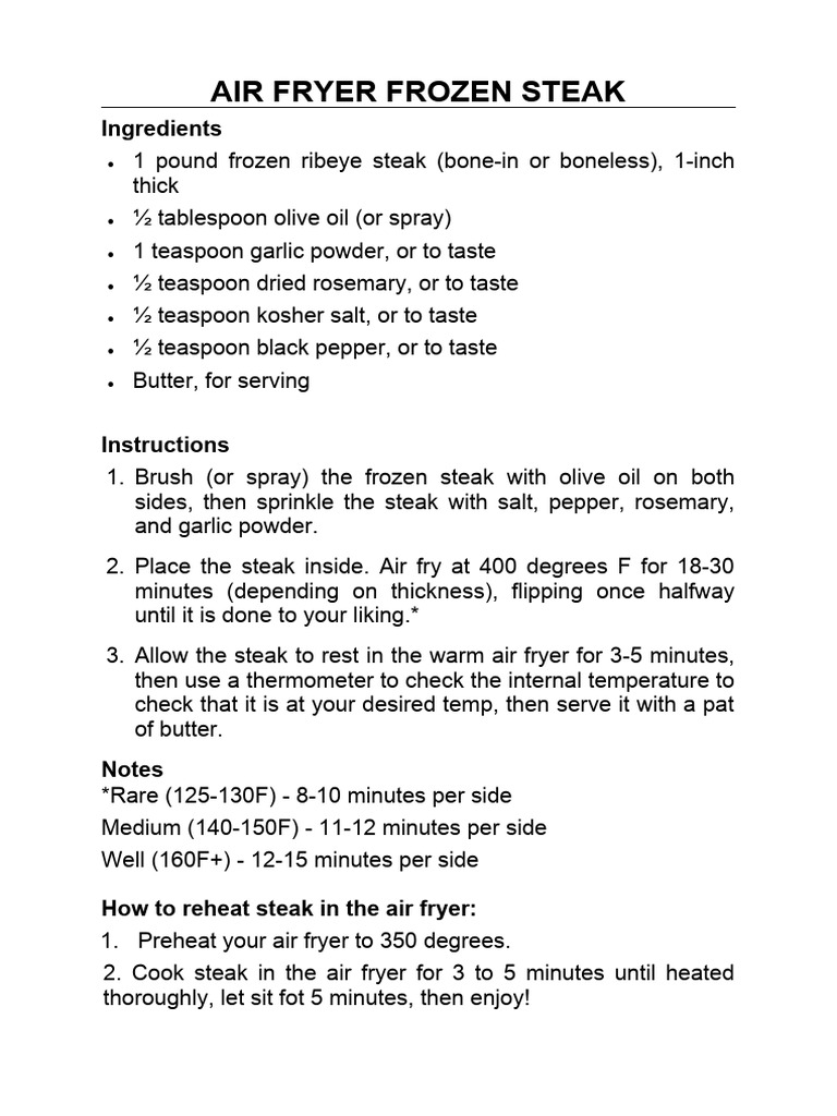 Air Fryer Recipes | PDF | Teaspoon | Steak
