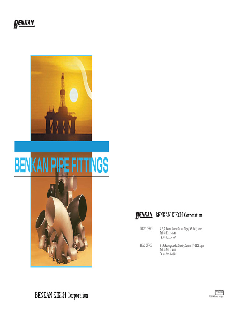 Benkan Welding PipeFittingsCatalogue PDF Pipe (Fluid Conveyance