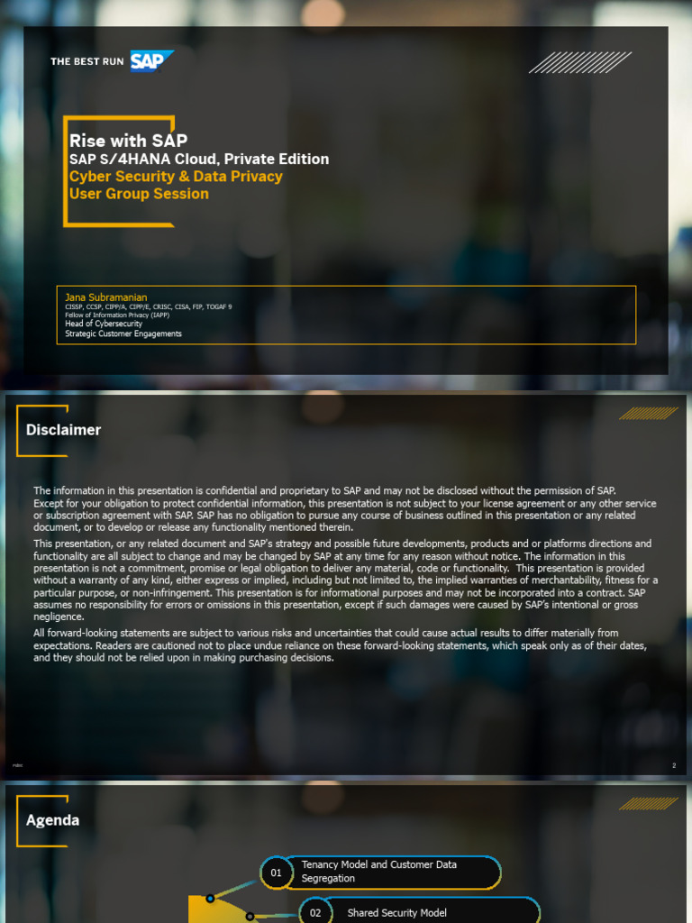 RISE with SAP S/4HANA Cloud Security | PDF | Computer Network | Cloud ...