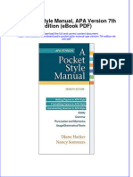 A Pocket Style Manual Apa Version 7th Edition Ebook PDF