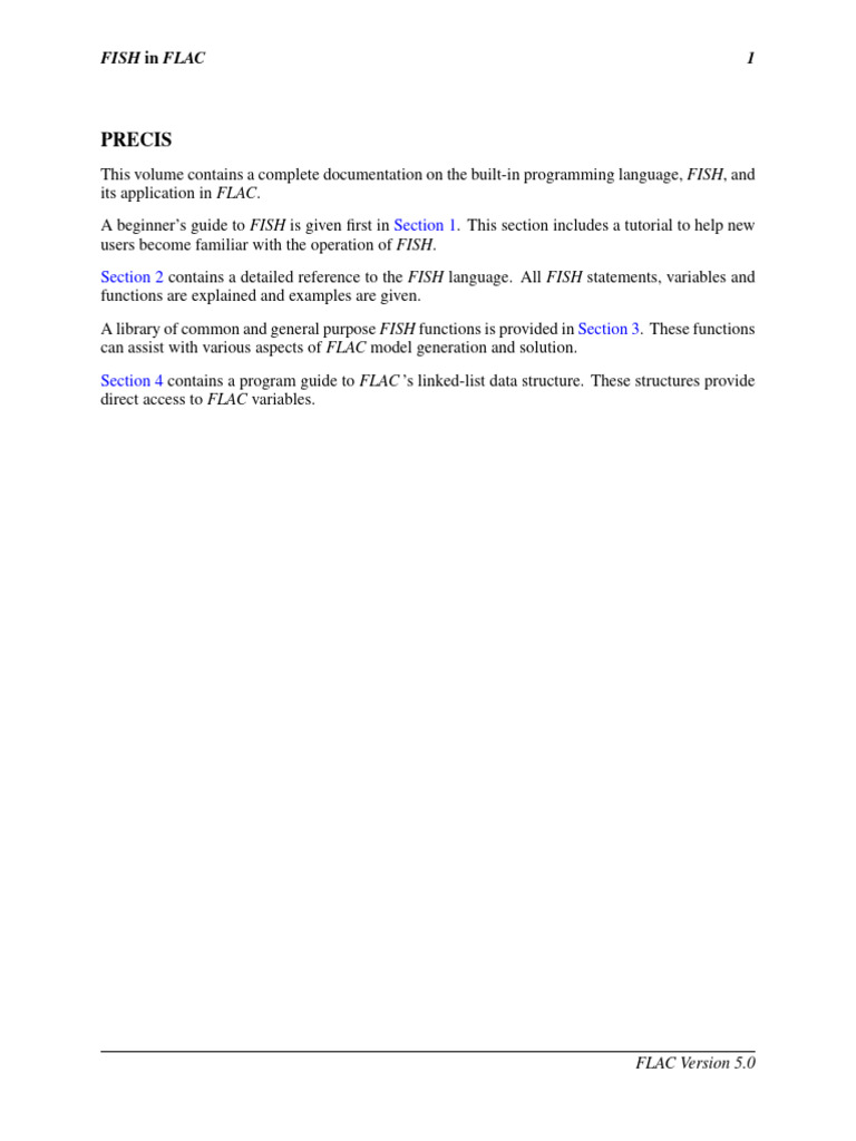 FISH Programming Guide for FLAC Users | PDF | Parameter (Computer ...