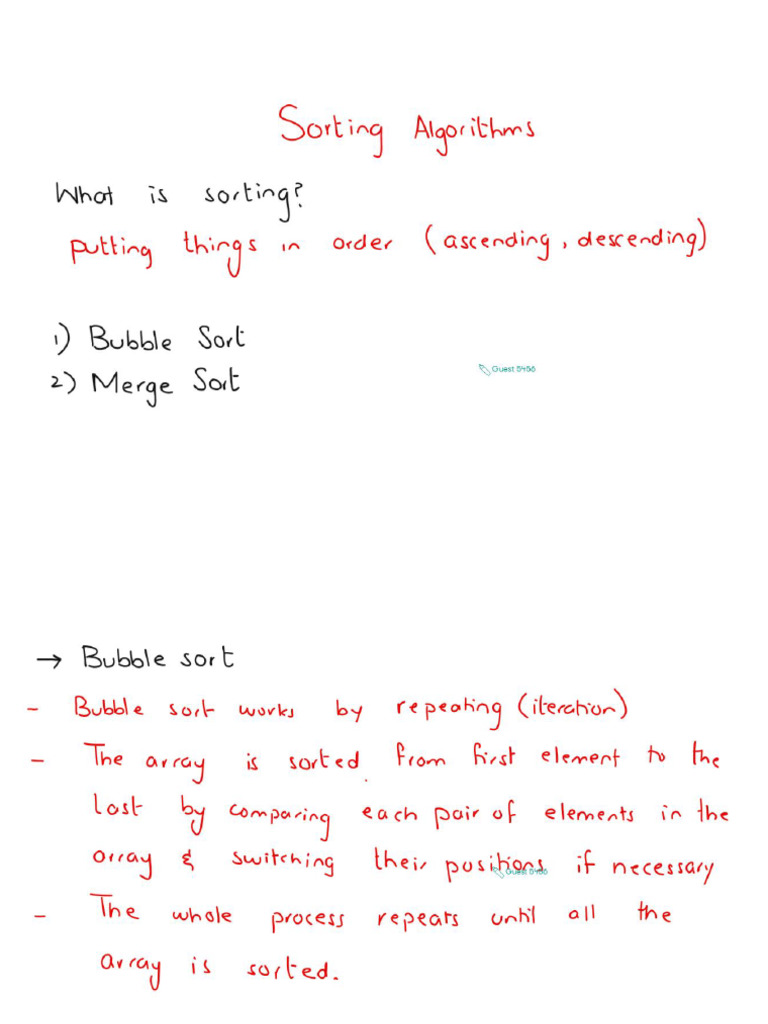 Sorting Algorithms | PDF