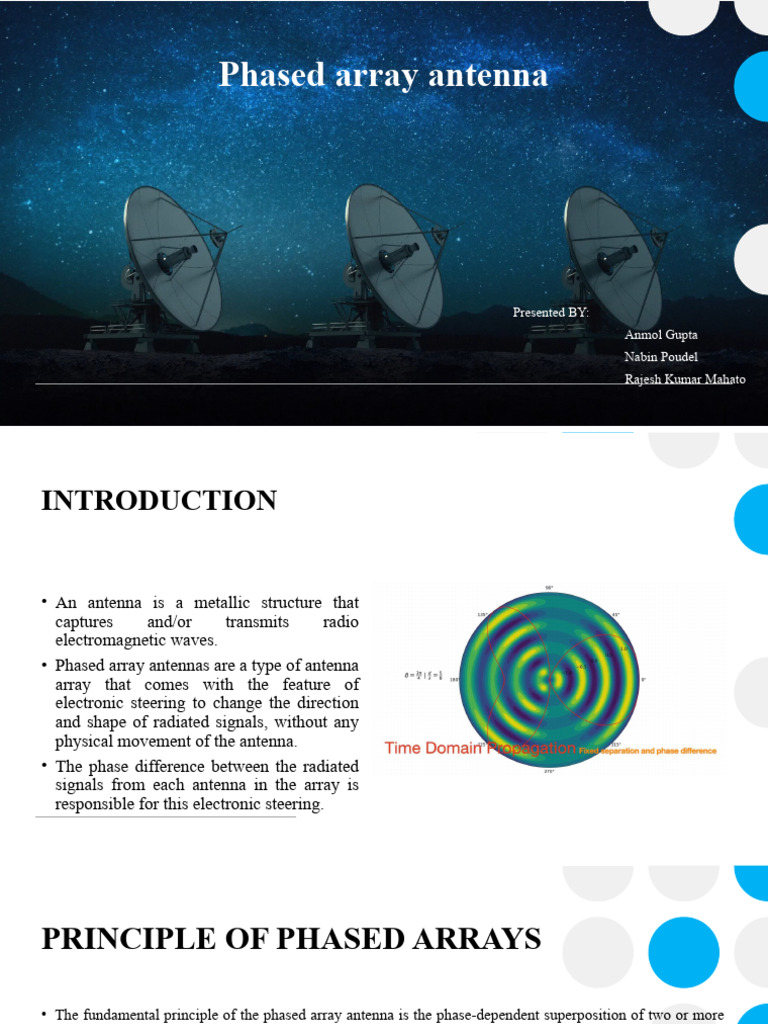Phased Array Antenna PDF Antenna (Radio) Wireless