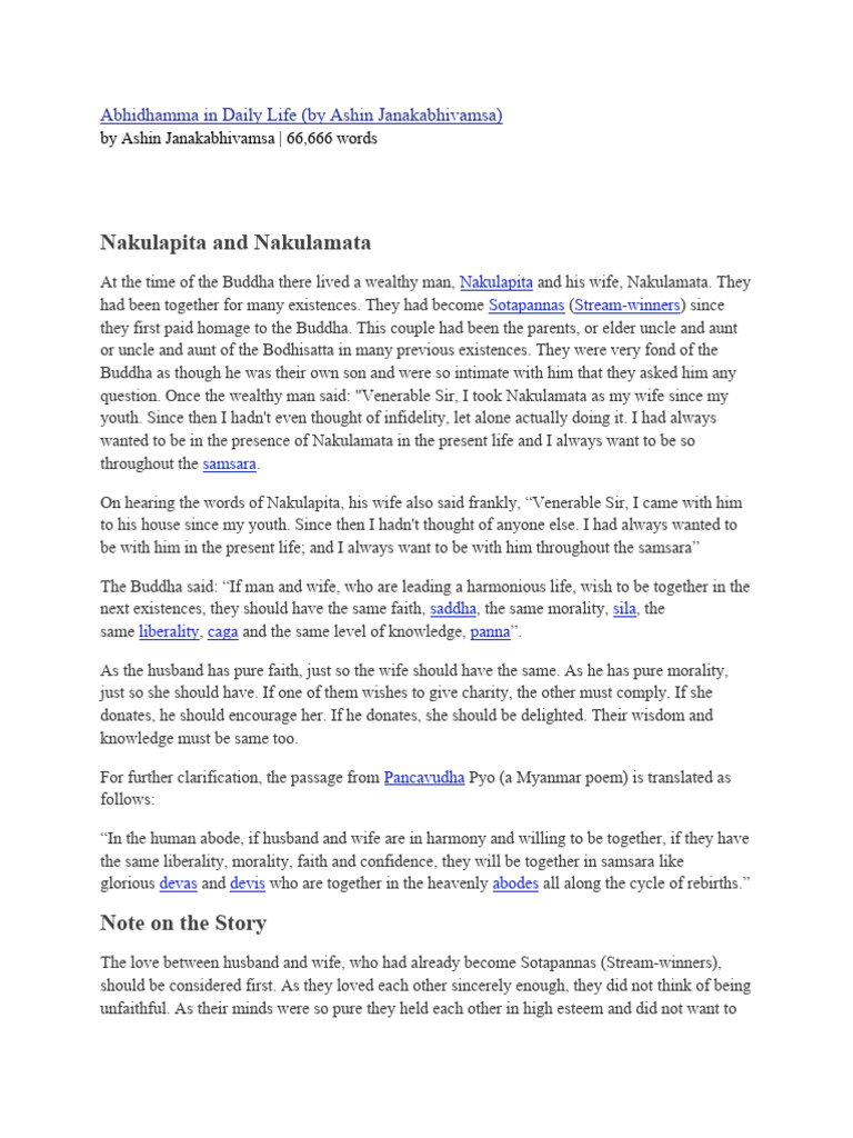 Love and Harmony in Samsara | PDF | Buddhist Philosophy | Indian Religions