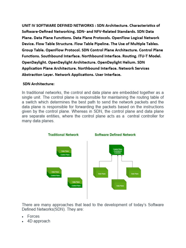 Unit Iv Software Defined Networks NT | PDF | Computer Network ...