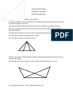 Assignment On Triangles