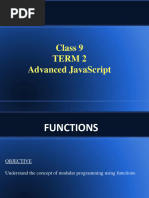 Class 9-Term 2-Advanced Javascript-Functions