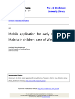 Mobile Application For Early Detection of Malaria in Children - Case of Western Kenya
