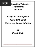 Artificial Intelligence Paper Solution May 2019