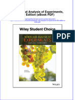 Full Download Design and Analysis of Experiments 9th Edition Ebook PDF