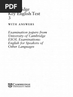 Cambridge B1 Preliminary Sample Tests | PDF
