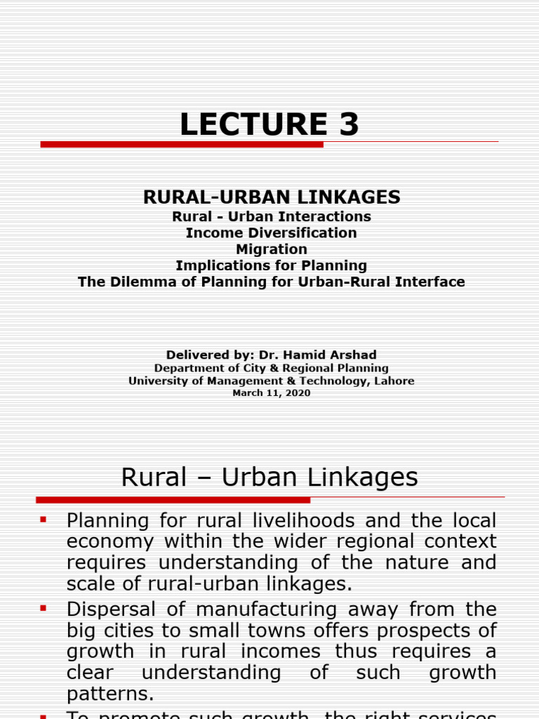 Rural-Urban Linkages and Planning Insights | PDF | Poverty | Poverty ...