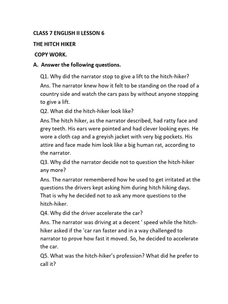 The Hitch Hiker PDF