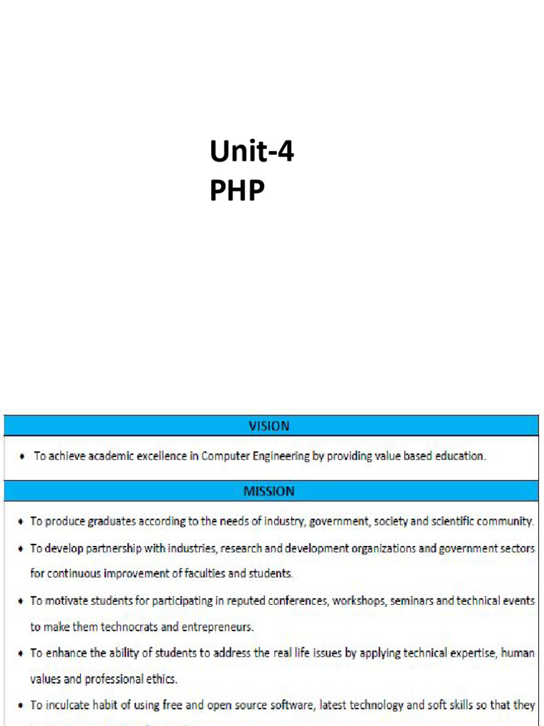 Unit-4 (PHP) | PDF | Php | Boolean Data Type