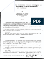 Etude de Quelques Proprietes Physic0 Chimiques de L Amidon de Diverses Plantes Alimentaires Du Cameroun