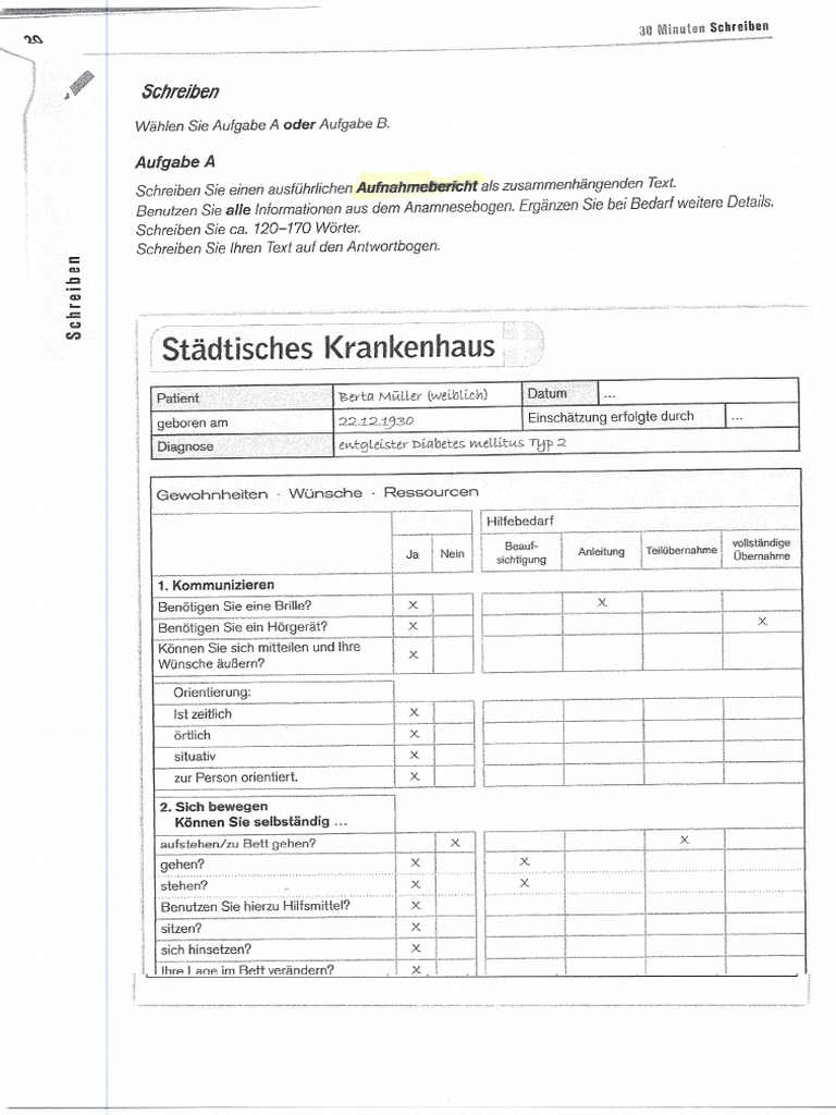 Aufnahmebericht Mit Aufgaben Musterbeispiel | PDF