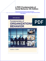Full Download Ebook PDF Fundamentals of Organizational Behavior 5th Edition PDF