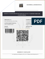 Certificat de Demande de Document de Voyage - Passeport Ordinaire CGM Bujumbura