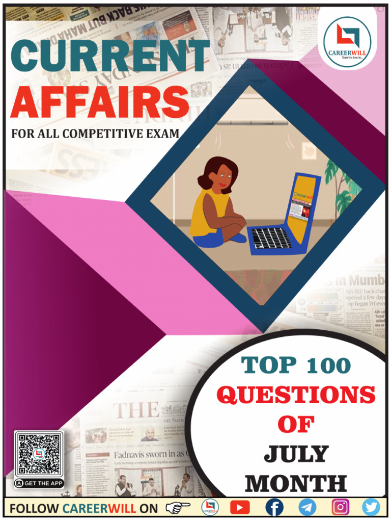 Current Affairs Top 100 Questions of July Month | PDF | Roger Federer
