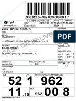 2505 - DPD Standard: 1 of 1 For 8 072 968 812 6