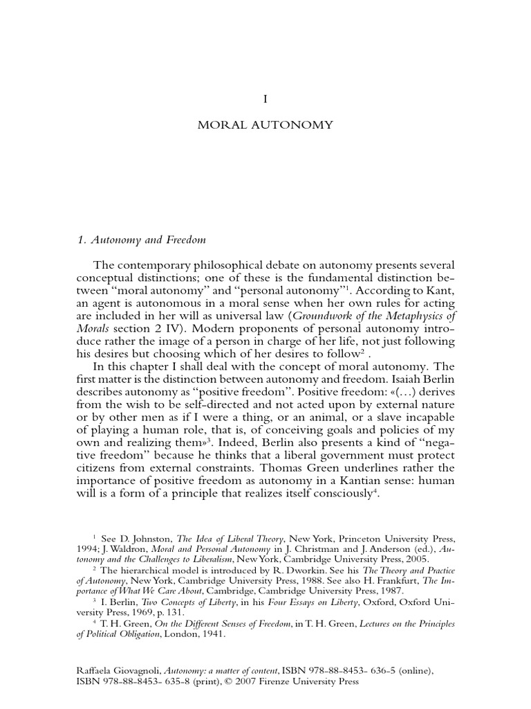 Autonomy-A Matter of Content | PDF | Politics | Science & Mathematics