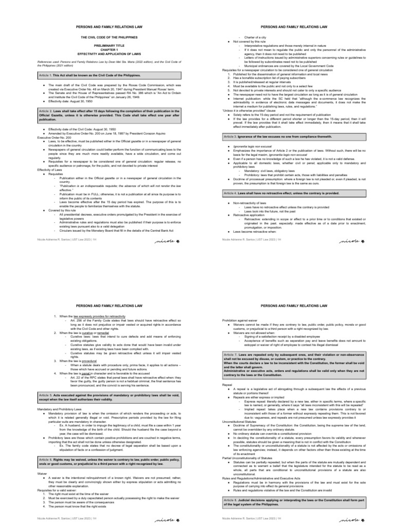 PFR Pink Notes Midterm Exam Final Edit PDF | PDF | Ex Post Facto Law ...