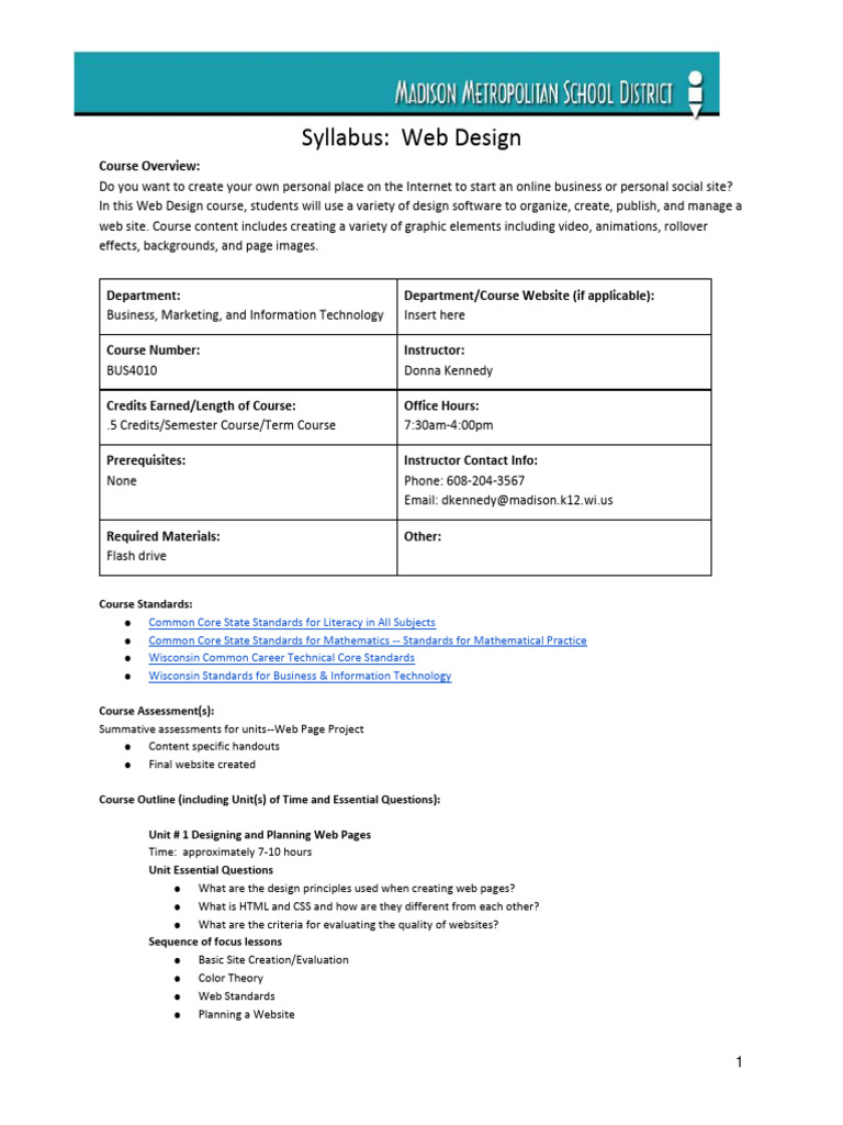 Web Design Syl Lab Us | PDF