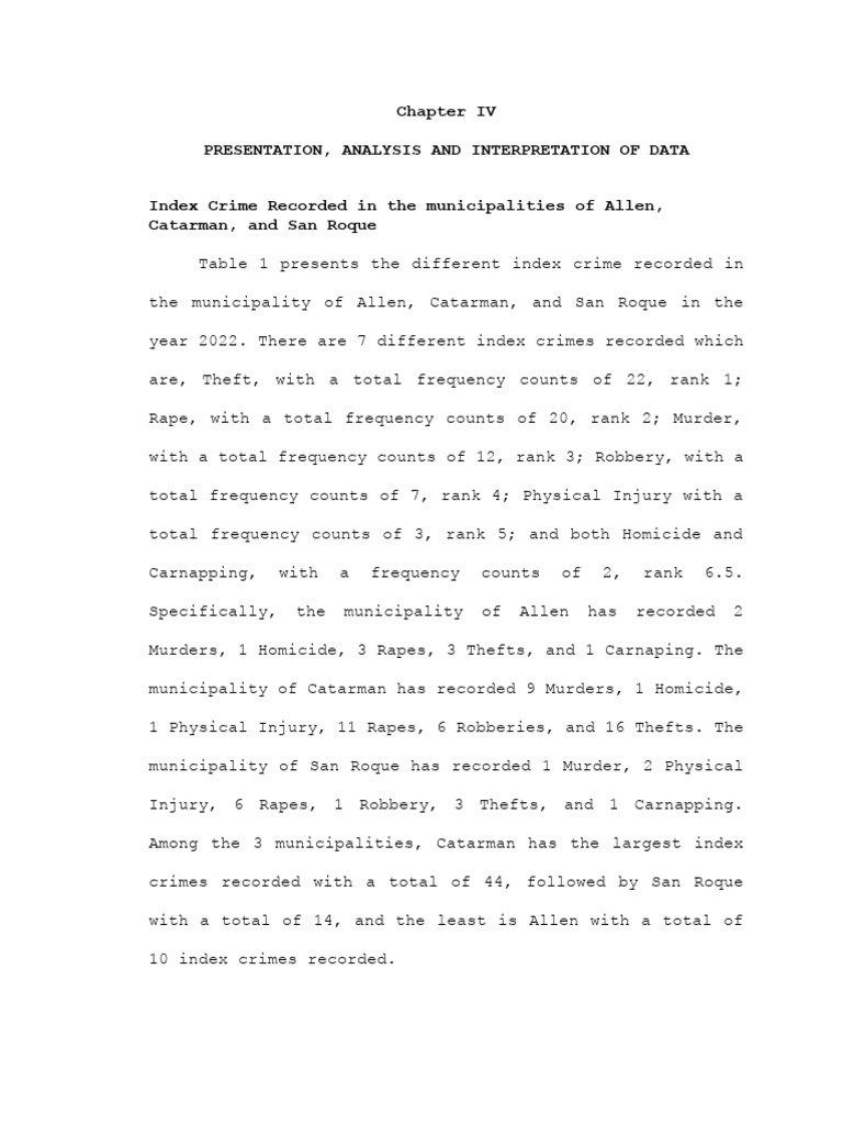Index crime and non index crime pdf analysis of variance