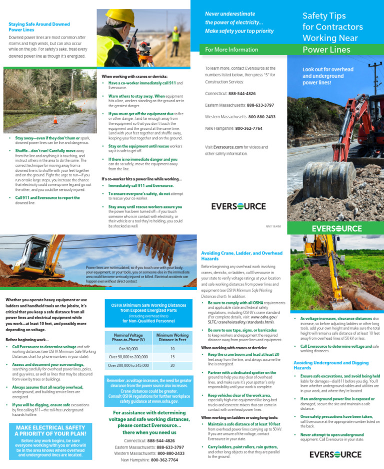 Contractor Power Line Safety | Download Free PDF | Occupational Safety
